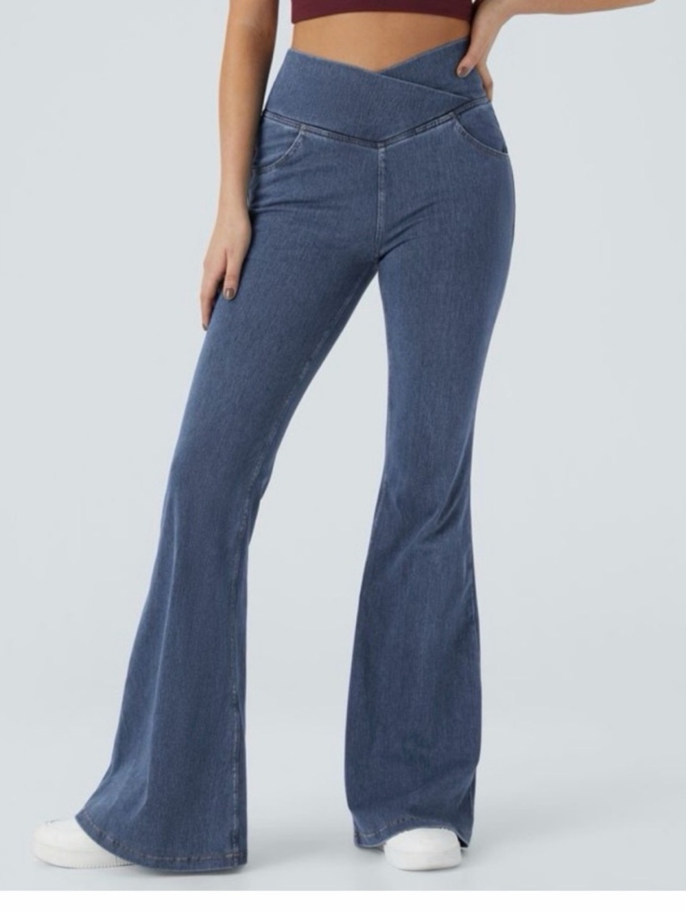 Halara High-Waist Flare Jeans - Blue